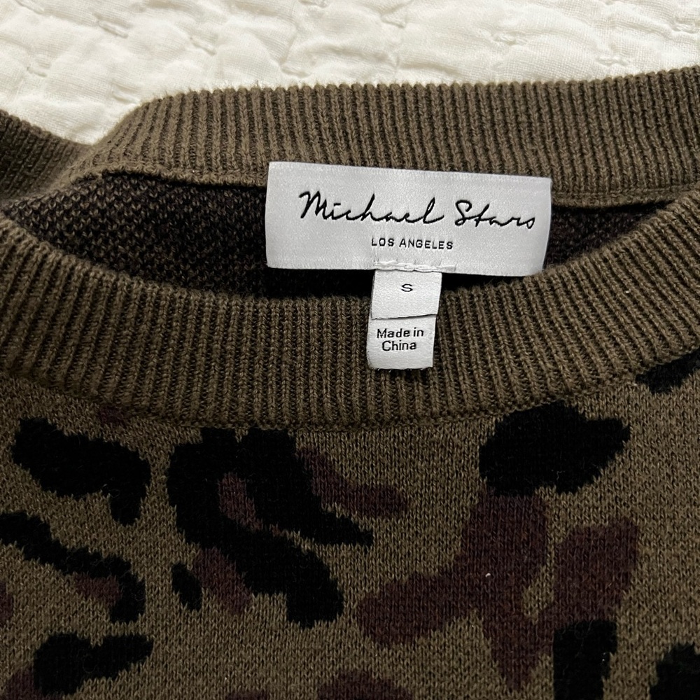 Michael Stars camo sweater size small